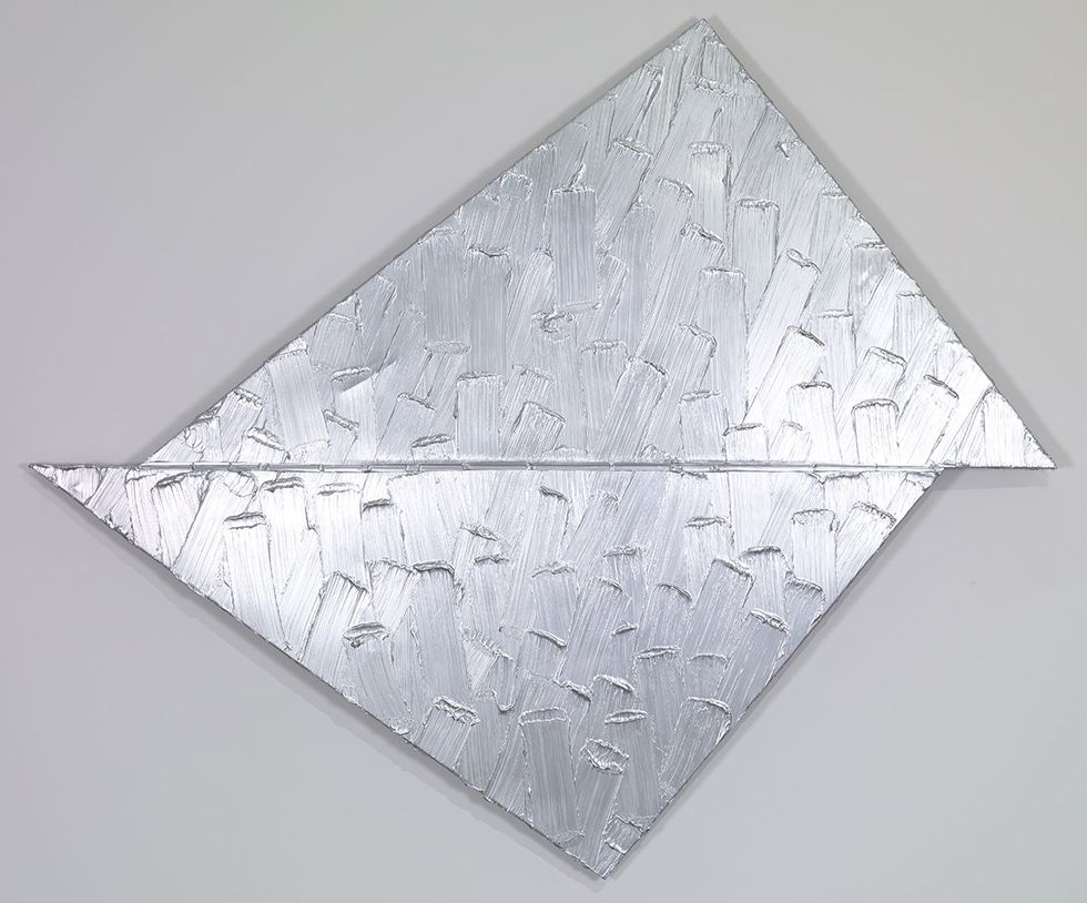 Triangle, Paper, Triangle, Origami, Paper product, Silver, 