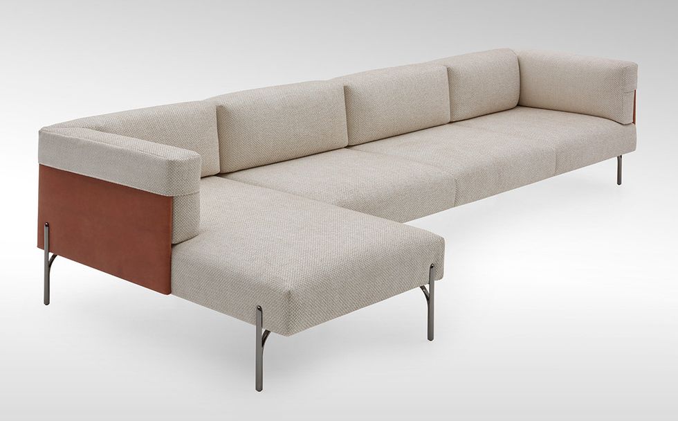 Furniture, Couch, Sofa bed, studio couch, Armrest, Beige, Auto part, Comfort, Table, Chair, 