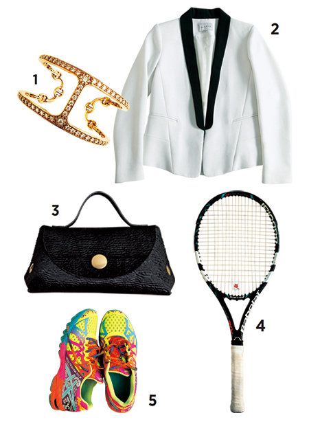 Product, Collar, Dress shirt, Sleeve, Pattern, Earrings, Tennis racket, Fashion, Racket, Uniform, 