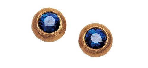 Blue, Product, Brown, Electric blue, Circle, Cobalt blue, Metal, Oval, Gemstone, Natural material, 