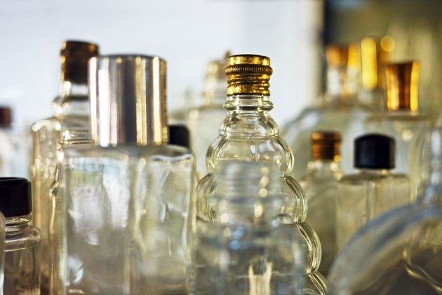 Bottle, Glass bottle, Glass, Transparent material, Drinkware, Perfume, Alcohol, Drink, 
