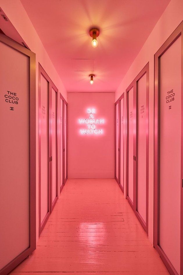 Red, Pink, Lighting, Room, Ceiling, Architecture, Interior design, Building, Floor, Flooring, 