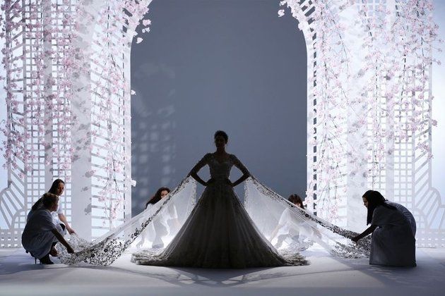 Fashion, Water, Dress, Tree, Gown, Haute couture, Architecture, Bride, World, Wedding dress, 