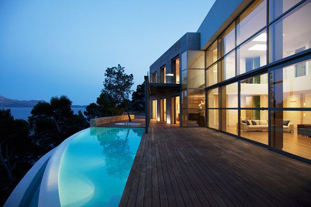 Property, Swimming pool, Real estate, Facade, Resort, Home, Commercial building, Composite material, Villa, Apartment, 