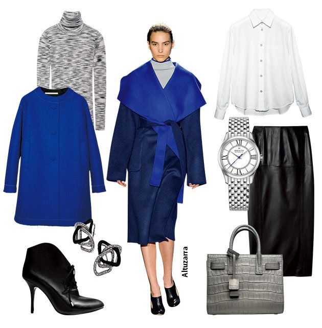 Blue, Sleeve, Collar, Formal wear, Style, Pattern, Bag, Costume design, Electric blue, Fashion, 