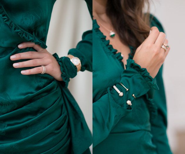 Green, Clothing, Turquoise, Teal, Outerwear, Sleeve, Aqua, Dress, Arm, Collar, 