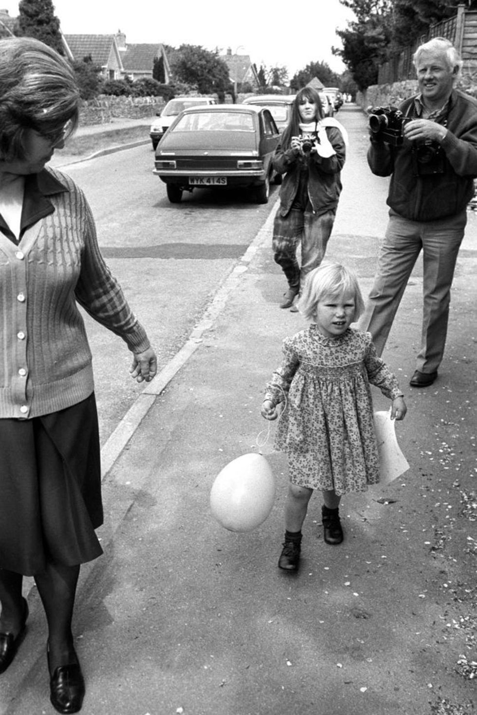 Photograph, People, Child, Black-and-white, Monochrome, Snapshot, Standing, Monochrome photography, Photography, Ball, 