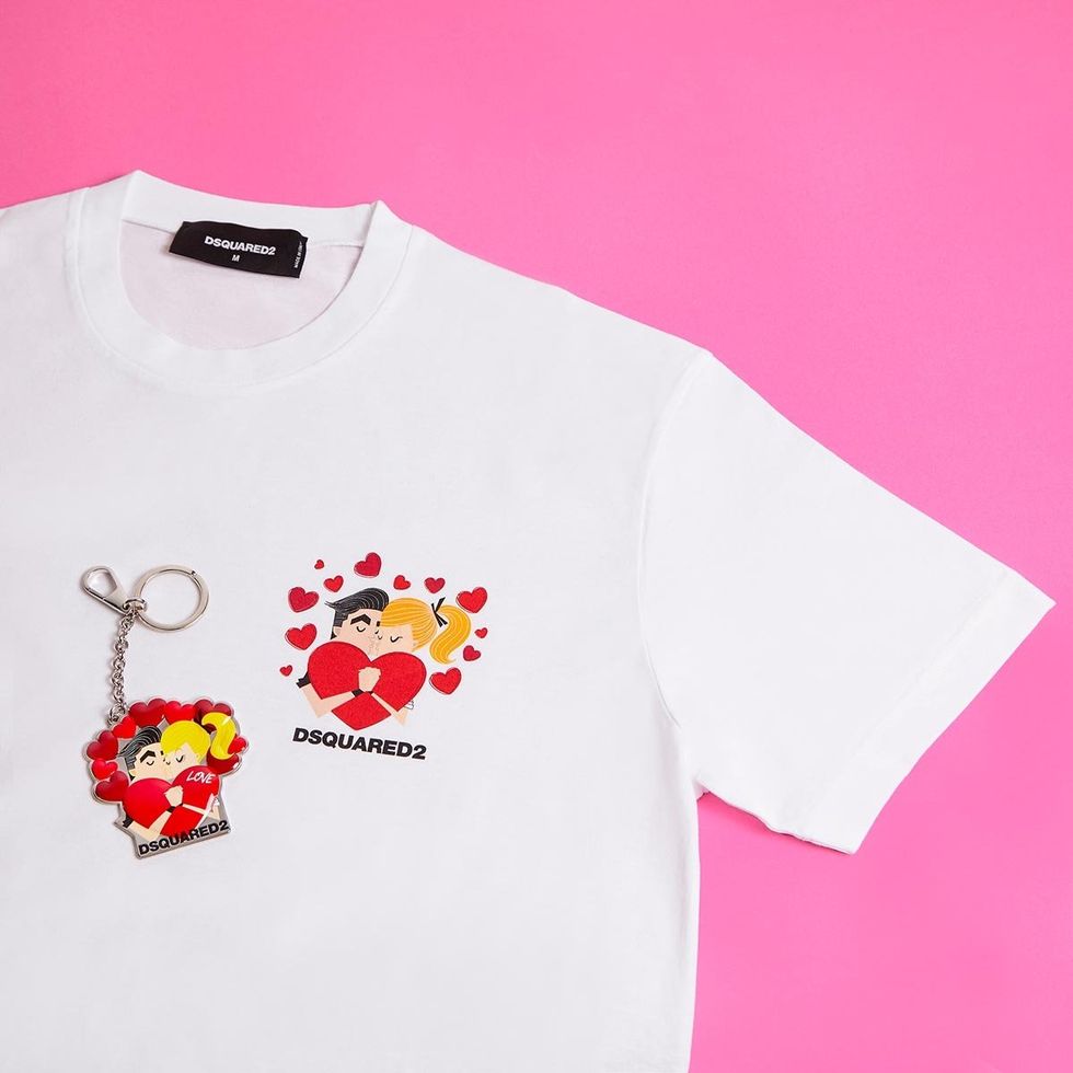 T-shirt, Product, Clothing, White, Pink, Red, Text, Sleeve, Font, Top, 