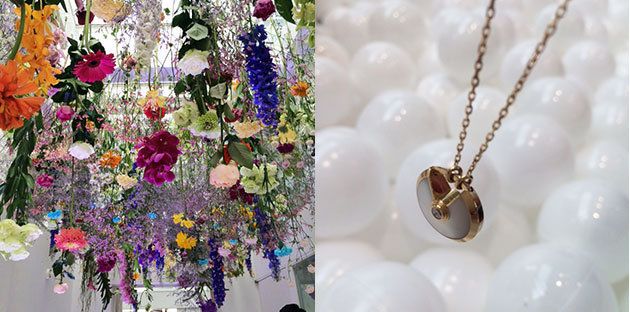 Jewellery, Bouquet, Chain, Cut flowers, Violet, Creative arts, Lavender, Flower Arranging, Natural material, Interior design, 