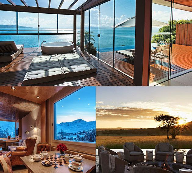 Furniture, Interior design, Real estate, Glass, Ocean, Daylighting, Restaurant, Shade, Interior design, Resort, 