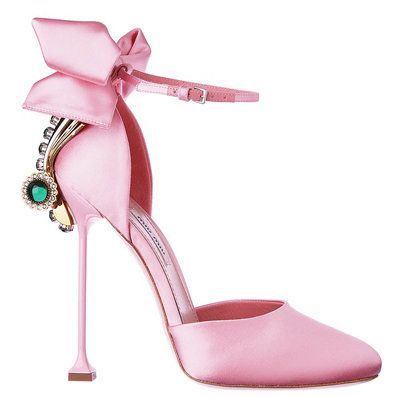 Footwear, High heels, Ribbon, Pink, Sandal, Basic pump, Magenta, Foot, Tan, Bridal shoe, 