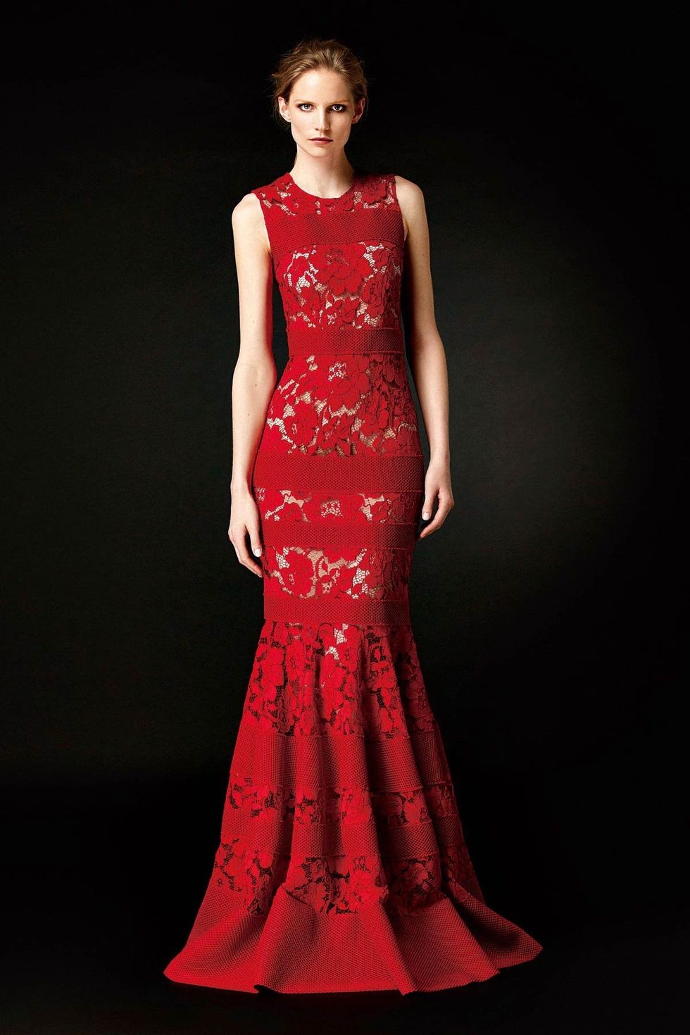 Clothing, Dress, Sleeve, Shoulder, Red, Formal wear, One-piece garment, Gown, Fashion, Day dress, 