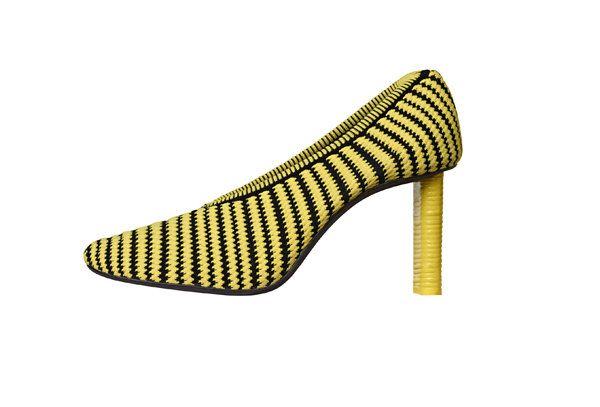 Yellow, Khaki, Tan, Beige, Foot, Synthetic rubber, High heels, Court shoe, 
