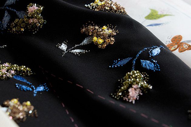 Embellishment, Headpiece, Embroidery, Glitter, Needlework, Creative arts, Invertebrate, Insect, Craft, Natural material, 