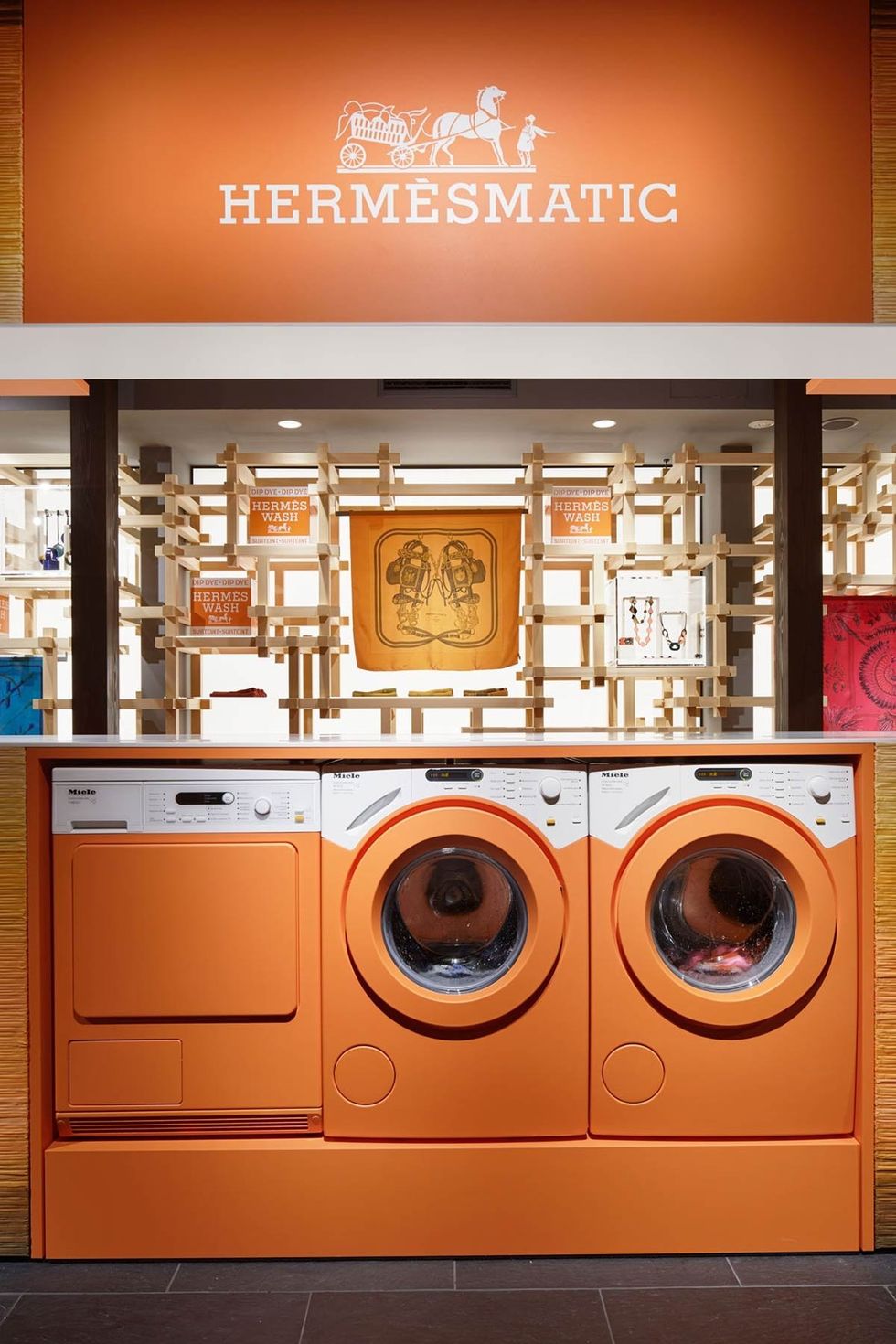 Washing machine, Clothes dryer, Major appliance, Orange, Amber, Home appliance, Colorfulness, Laundry room, Laundry, Circle, 