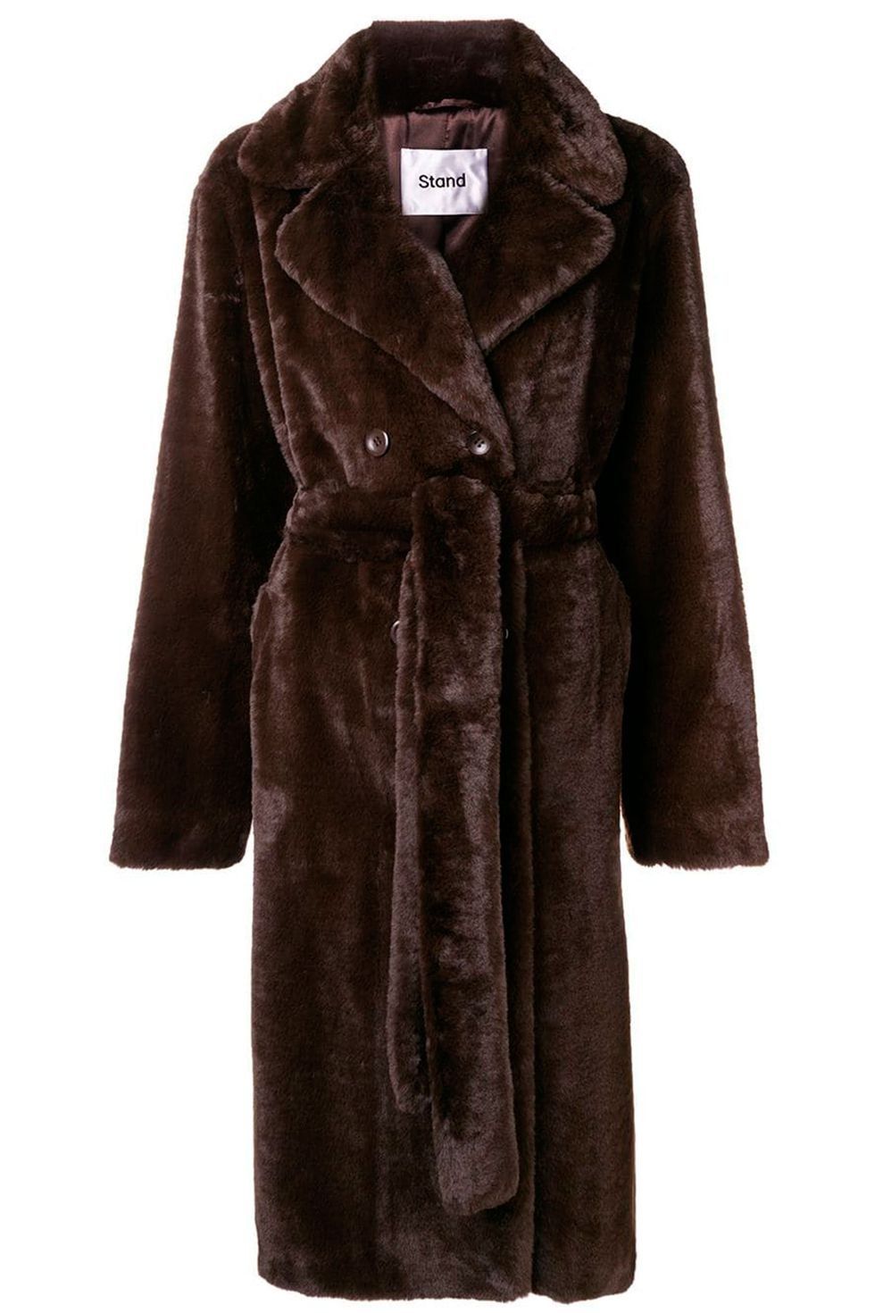 Clothing, Fur, Fur clothing, Coat, Outerwear, Brown, Overcoat, Sleeve, Robe, Textile, 