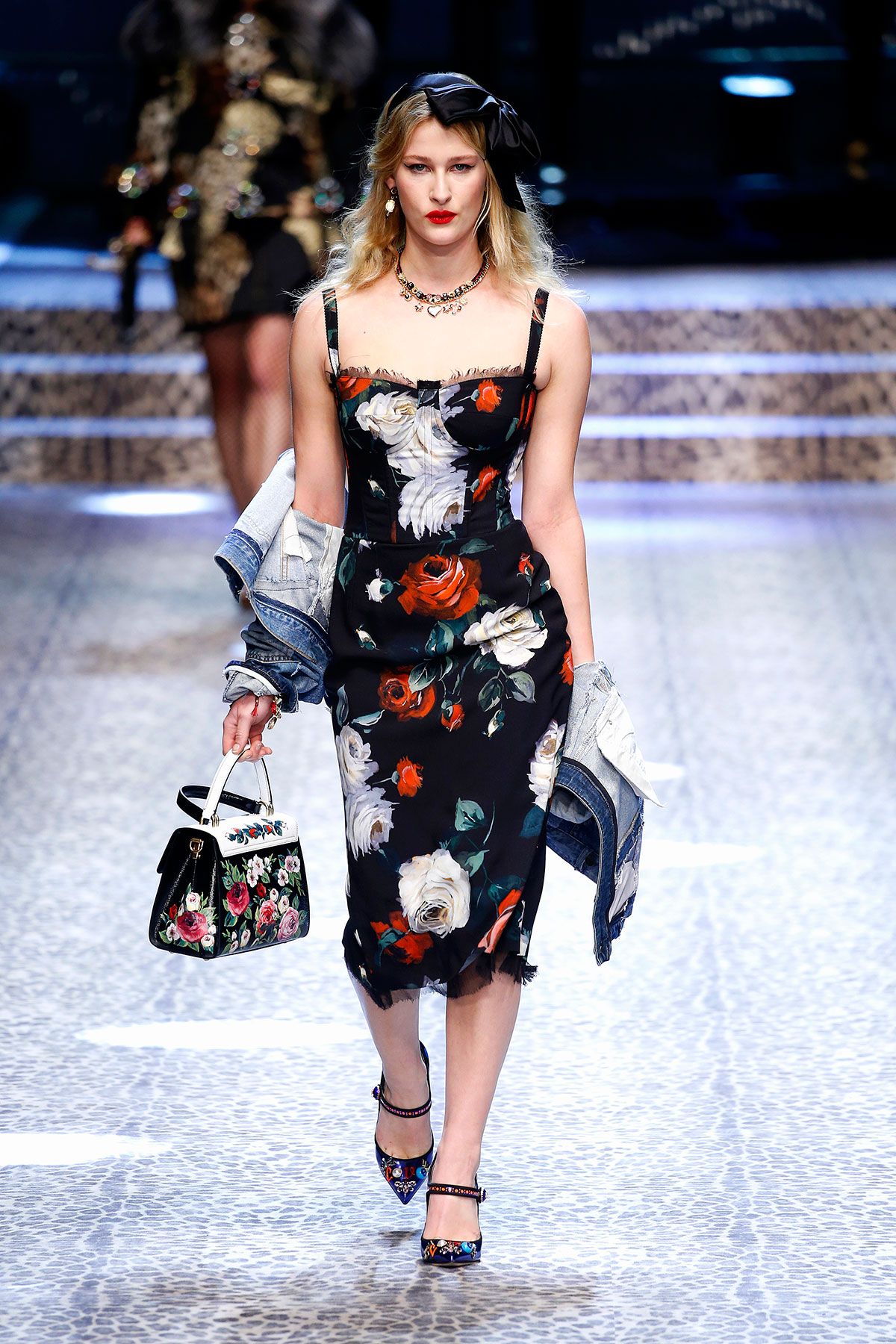 ランウェイモデルコレクションDOLCE&GABBANA豪華リアルムートン
