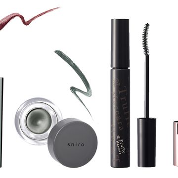 Cosmetics, Eyebrow, Mascara, Product, Eye liner, Beauty, Eye, Pink, Brown, Material property, 