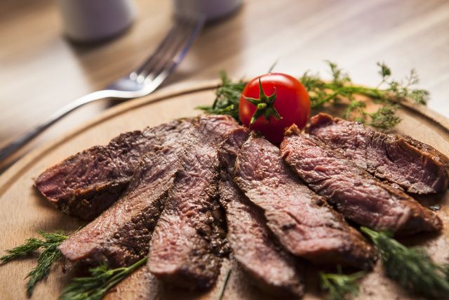 Dish, Flat iron steak, Food, Cuisine, Steak, Roast beef, Sirloin steak, Rib eye steak, Steak au poivre, Kobe beef, 