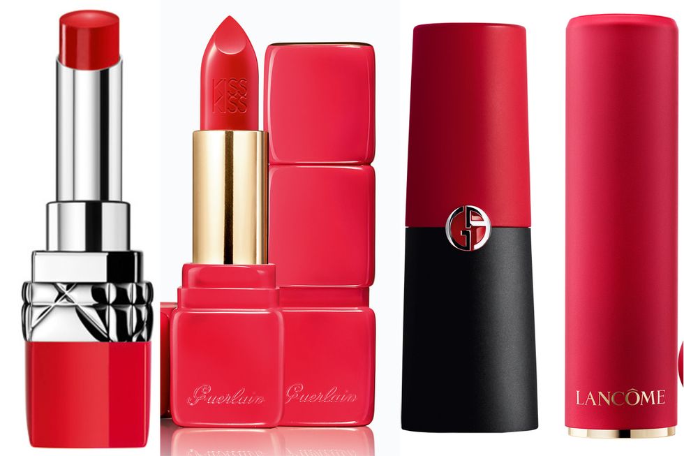 Red, Lipstick, Cosmetics, Product, Pink, Beauty, Lip care, Lip gloss, Lip, Material property, 
