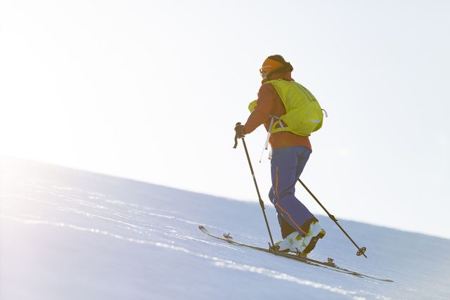 Skier, Ski, Snow, Skiing, Ski pole, Cross-country skiing, Ski Equipment, Outdoor recreation, Telemark skiing, Recreation, 