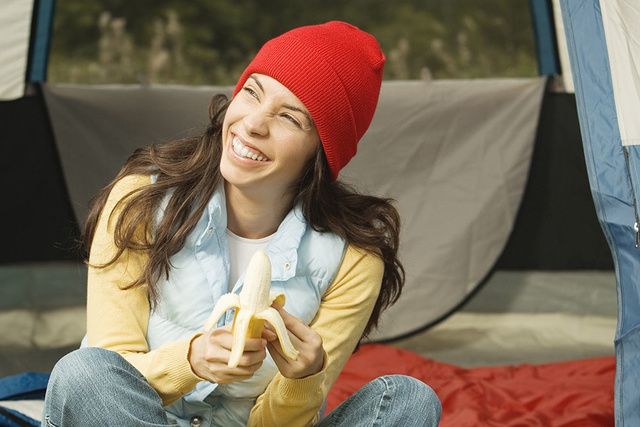 Beanie, Facial expression, Knit cap, Smile, Headgear, Cap, Sitting, Fun, Happy, Photography, 