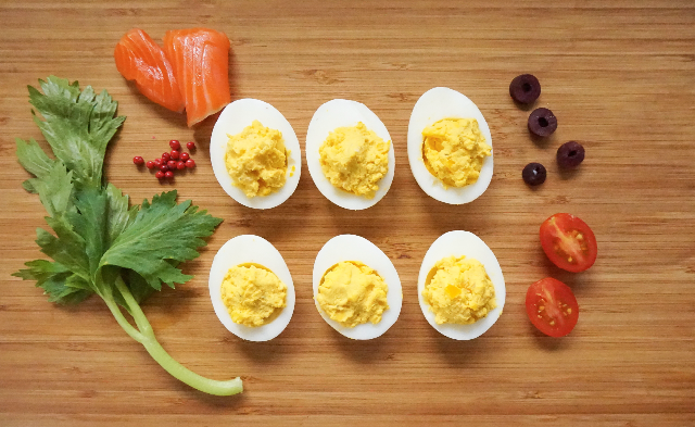 Dish, Food, Deviled egg, Ingredient, Cuisine, Egg, Boiled egg, Produce, Egg salad, Garnish, 