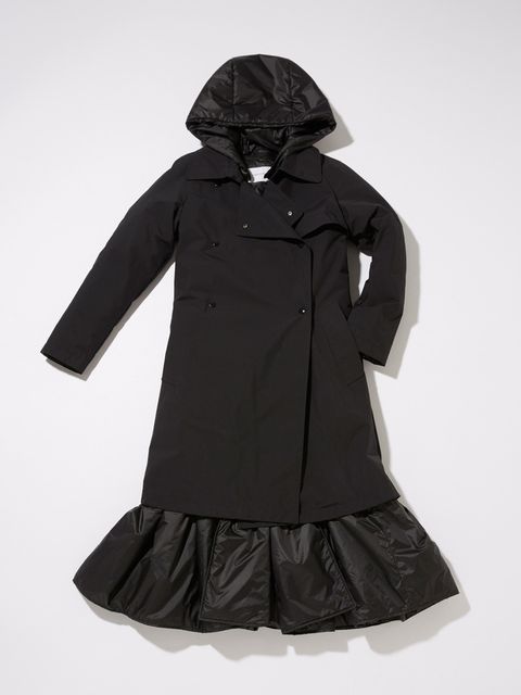Clothing, Black, Outerwear, Sleeve, Hood, Coat, Jacket, Overcoat, 