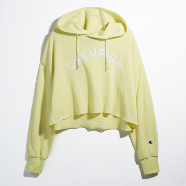 Clothing, Outerwear, Yellow, Hood, Sleeve, Hoodie, Sweater, Jacket, Blouse, 