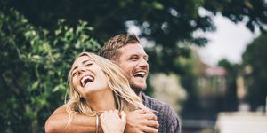 Happy, People in nature, Facial expression, Summer, Interaction, Jewellery, Tooth, Romance, Necklace, Love, 