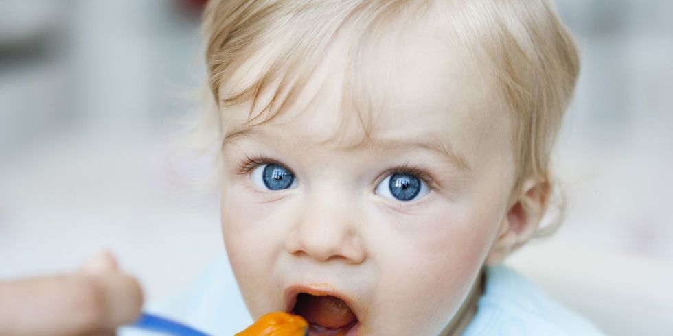 Child, Baby playing with food, Toddler, Baby food, Baby, Nose, Eating, Mouth, Biting, Junk food, 