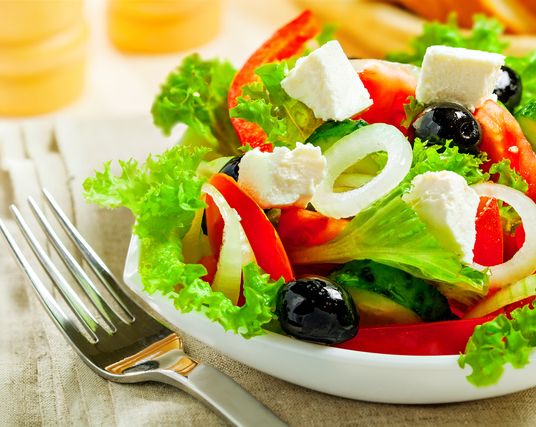 Dish, Food, Cuisine, Garden salad, Salad, Greek salad, Ingredient, Vegetable, Lettuce, Produce, 