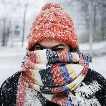 Winter, Snow, Knit cap, Scarf, Freezing, Wool, Beauty, Beanie, Lip, Headgear, 
