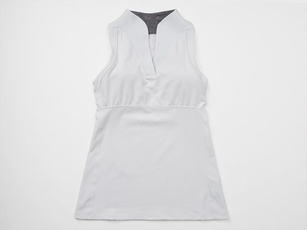 White, Clothing, Dress, Day dress, One-piece garment, Outerwear, Sleeveless shirt, Cocktail dress, Collar, Sleeve, 