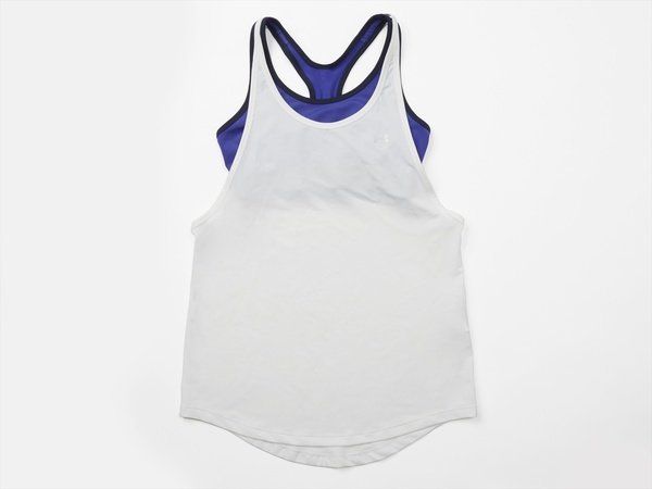White, Clothing, Active tank, Sleeveless shirt, Blue, Sportswear, Product, Undershirt, Undergarment, Undergarment, 