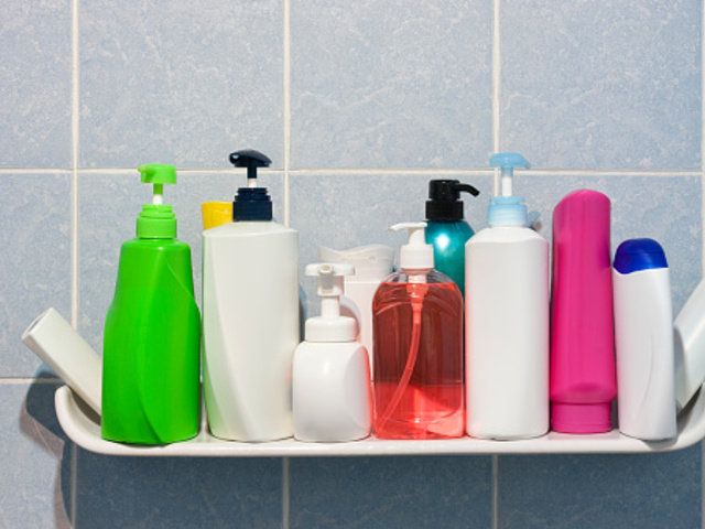 Plastic bottle, Shelf, Product, Bathroom, Bathroom accessory, Plastic, Bottle, Soap dispenser, Wash bottle, Toothbrush, 