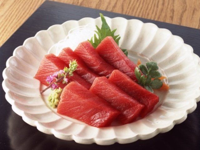 Dish, Food, Cuisine, Sashimi, Fish slice, Ingredient, Garnish, Japanese cuisine, Seafood, Produce, 