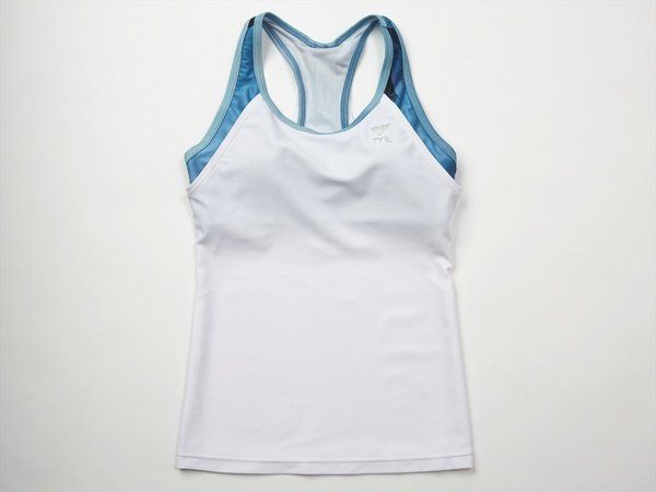 White, Clothing, Active tank, Sleeveless shirt, Blue, Undershirt, Sportswear, Aqua, Outerwear, Undergarment, 