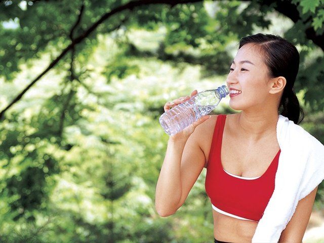 Water, Drinking, Shoulder, Drinking water, Joint, Summer, Drink, Muscle, Happy, Water bottle, 