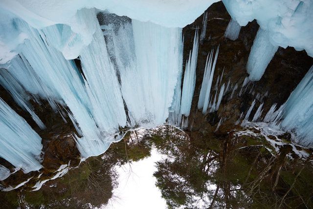 Water, Ice, Formation, Freezing, Icicle, Winter, Glacial landform, Tree, Snow, Geology, 