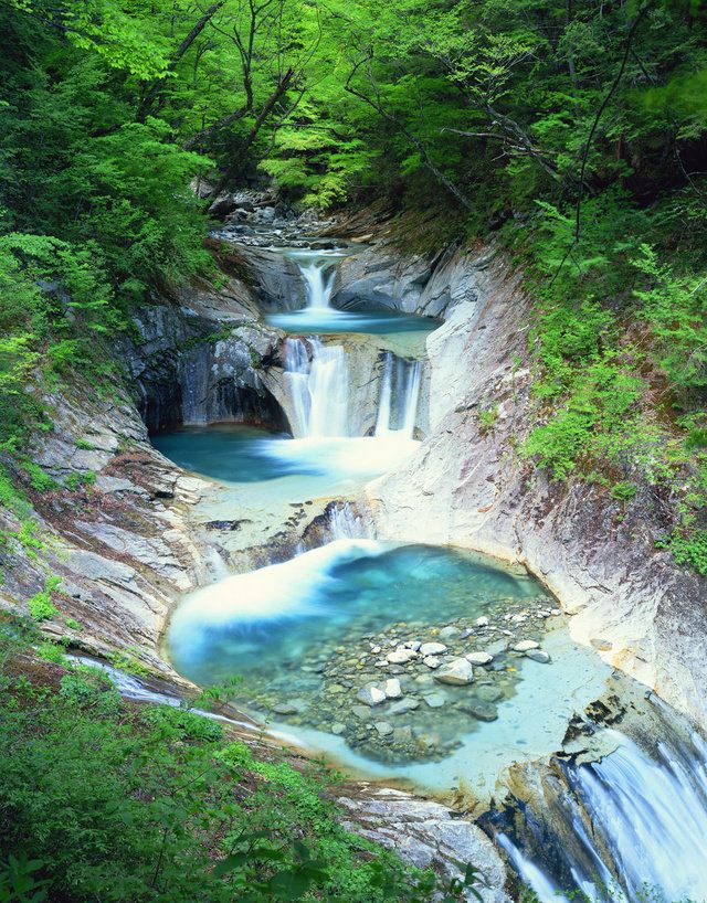 Waterfall, Water resources, Body of water, Natural landscape, Nature, Water, Watercourse, Nature reserve, Vegetation, Green, 