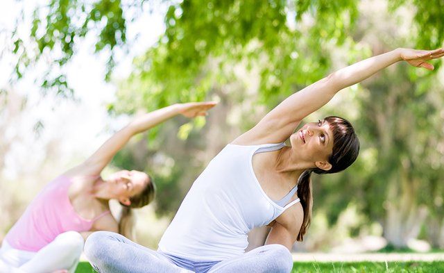 People in nature, Physical fitness, Yoga, Stretching, Fun, Happy, Arm, Pilates, Leisure, Joint, 