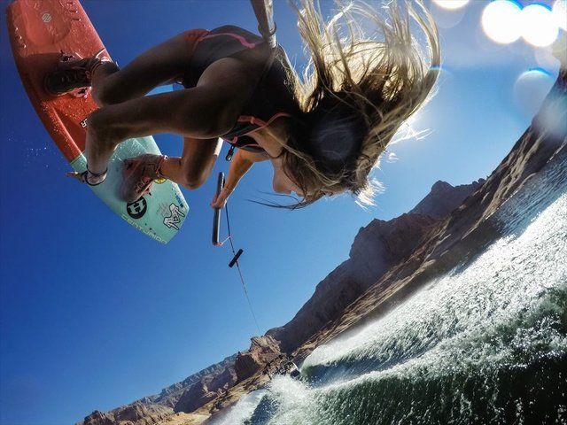 Extreme sport, Sky, Fun, Wakeboarding, Flip (acrobatic), Jumping, Boardsport, Photography, Recreation, Wave, 