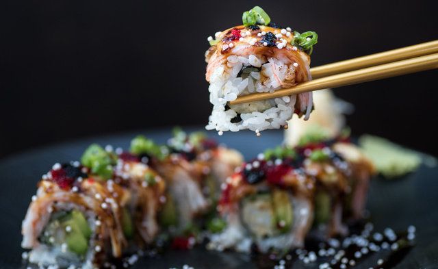 Dish, Food, Cuisine, Sushi, California roll, Ingredient, Japanese cuisine, Produce, Comfort food, Sakana, 