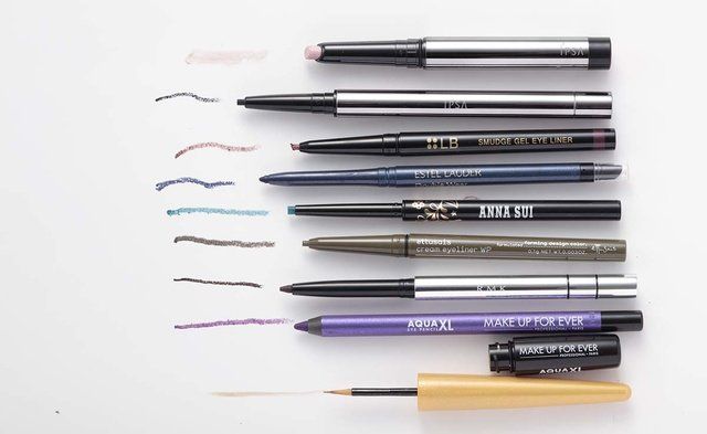 Cosmetics, Eye, Eye liner, Pen, Material property, Writing implement, Office supplies, Brush, Pencil, Writing instrument accessory, 