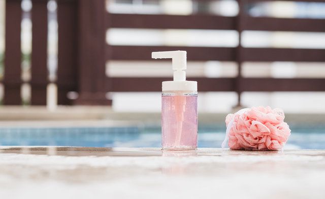 Pink, Product, Liquid, Soap dispenser, Room, Bathroom accessory, Plant, 