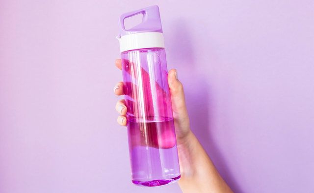 Pink, Product, Violet, Water bottle, Bottle, Plastic bottle, Material property, Magenta, Drinkware, Lip gloss, 