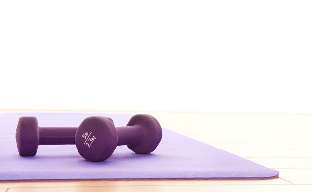 Weights, Dumbbell, Purple, Exercise equipment, Violet, Physical fitness, Sports equipment, Balance, 