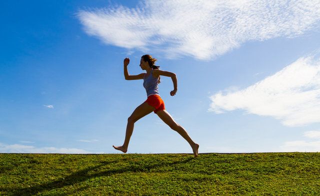 People in nature, Running, Sky, Jogging, Exercise, Recreation, Jumping, Grass, Happy, Athlete, 