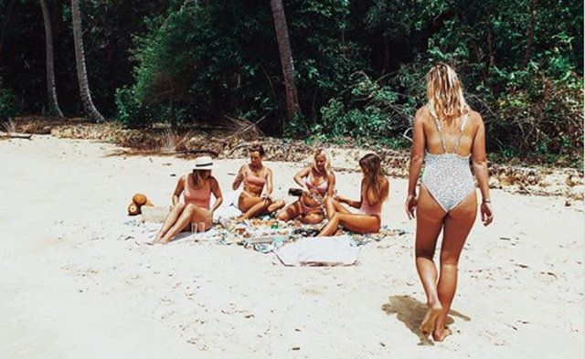 Bikini, Fun, Swimwear, Vacation, Summer, Sun tanning, Beach, Tree, Photography, Leisure, 